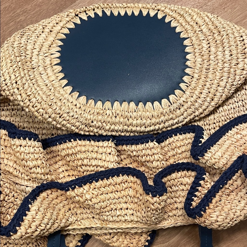 Mark & Graham Ruffle Straw Tote Bag - Picture 9 of 9